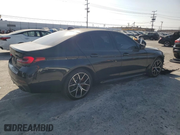2021 BMW 5 Series 530e with VIN WBA13AG07MCH13196, listed as a Copart auction lot 71261874 with 23,609 mi miles and Salvage Title. Bid and sale history available at carsss.com. Image 3.