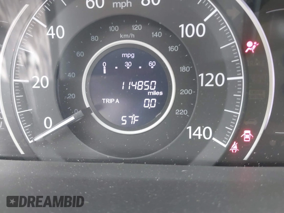 2015 Honda CR-V EX-L with VIN 2HKRM4H79FH616991, listed as a IAAI auction lot 42155337 with 114,850 mi miles. Bid and sale history available at carsss.com. Image 15.