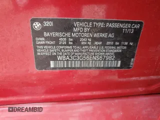 2014 BMW 3 Series 320i xDrive z VIN WBA3C3G56ENS67982, wystawiony jako Copart lot #65478365 z przebiegiem 81 249 mil mil oraz Czysty tytuł • Clean title. Historia ofert i sprzedaży dostępna na DreamBid. Obrazek 12.