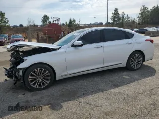 2017 Genesis G80 3.8L z VIN KMHGN4JE5HU192694, wystawiony jako Copart lot #48875045 z przebiegiem 141 416 mil mil oraz Szkody całkowita. Historia ofert i sprzedaży dostępna na DreamBid. Obrazek 1.