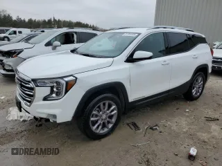 2023 GMC Terrain SLT with VIN 3GKALVEG9PL234444, listed as a Copart auction lot 51701135 with 27,744 mi miles and Salvage Title. Bid and sale history available at carsss.com. Image 1.