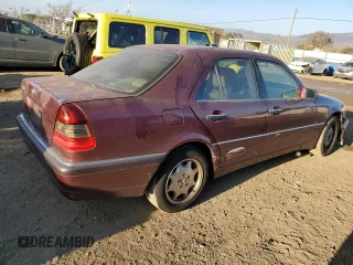 1998 Mercedes-Benz C 230/260/280/320 with VIN WDBHA23G0WA629568, listed as a Copart auction lot 43560945 with 252,554 mi miles and Salvage Title. Bid and sale history available at carsss.com. Image 3.