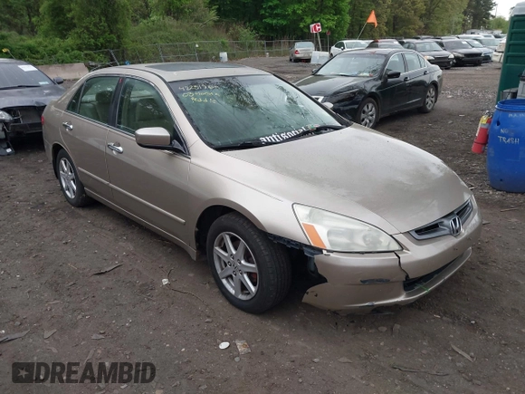 2003 Honda Accord EX z VIN 1HGCM665X3A075800, wystawiony jako IAAI lot #42231769 z przebiegiem 180 000 mil mil oraz . Historia ofert i sprzedaży dostępna na DreamBid. Obrazek 1.