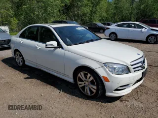 2011 Mercedes-Benz C with VIN WDDGF5CB9BF631438, listed as a Copart auction lot 62860085 with 204,528 mi miles and Salvage title. Bid and sale history available at DreamBid. Image 4.