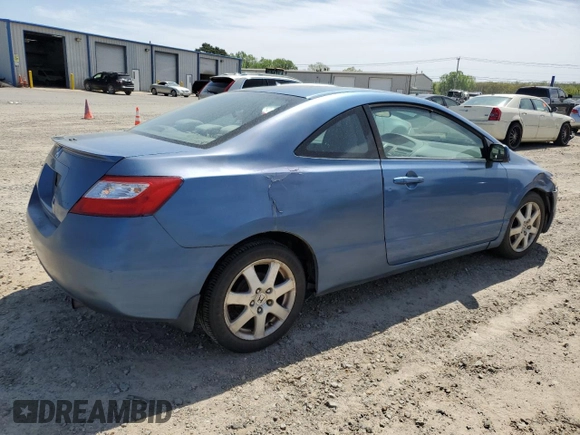 2008 Honda Civic Cpe LX with VIN 2HGFG12658H516389, listed as a Copart auction lot 51164055 with 204,514 mi miles and Salvage Title. Bid and sale history available at carsss.com. Image 3.