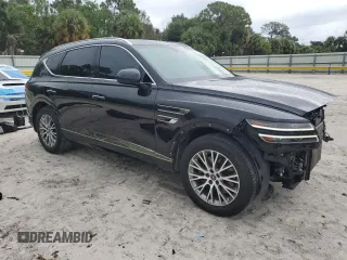 2021 Genesis GV80 with VIN KMUHB4SB7MU046455, listed as a Copart auction lot 62872925 with 52,340 mi miles and Salvage title. Bid and sale history available at DreamBid. Image 4.