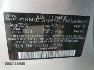 2020 Hyundai Elantra Value Edition z VIN 5NPD84LF5LH525824, wystawiony jako Copart lot #71494134 z przebiegiem 82 224 mil mil oraz Czysty tytuł • Clean title. Historia ofert i sprzedaży dostępna na DreamBid. Obrazek 12.