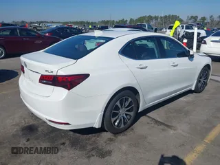 2017 Acura TLX w/Technology Pkg with VIN 19UUB1F52HA010721, listed as a IAAI auction lot 41640746 with 110,883 mi miles. Bid and sale history available at carsss.com. Image 4.