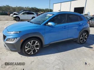 2022 Hyundai Kona Limited with VIN KM8K53A39NU808900, listed as a Copart auction lot 81210963 with 28,021 mi miles and Non repairable. Bid and sale history available at DreamBid. Image 1.
