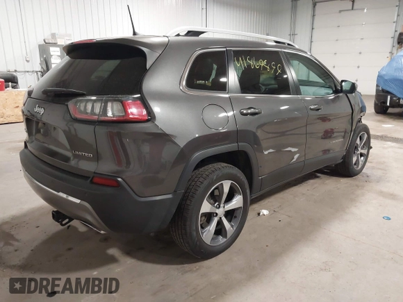 2019 Jeep Cherokee Limited with VIN 1C4PJMDN9KD207393, listed as a IAAI auction lot 41869899 with 71,245 mi miles. Bid and sale history available at carsss.com. Image 4.