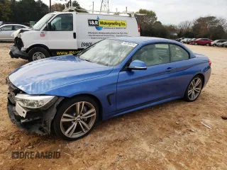 2015 BMW 4 Series 435i with VIN WBA3T3C58FP738896, listed as a Copart auction lot 80750474 with 105,430 mi miles and Salvage Title. Bid and sale history available at carsss.com. Image 1.