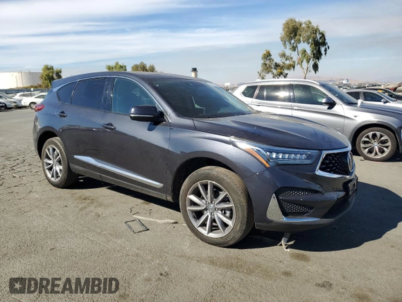 2021 Acura RDX w/Technology Package with VIN 5J8TC2H59ML038526, listed as a Copart auction lot 77088674 with 0 mi miles and Salvage Title. Bid and sale history available at carsss.com. Image 4.