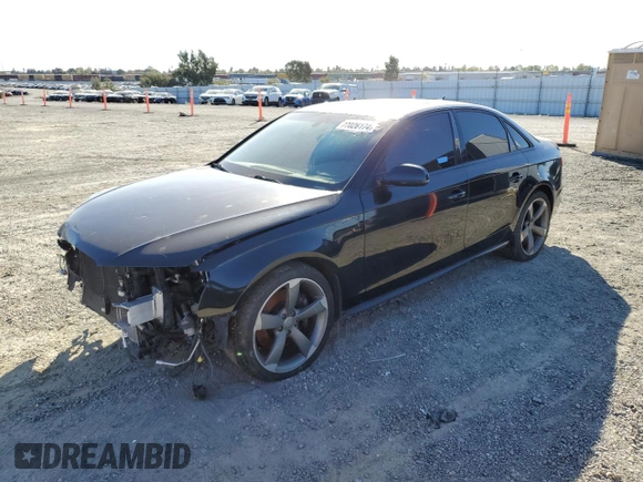 2014 Audi S4 Premium Plus with VIN WAUBGAFL7EA058438, listed as a Copart auction lot 77026174 with 140,847 mi miles and Salvage Title. Bid and sale history available at carsss.com. Image 1.