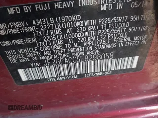 2014 Subaru Crosstrek Premium с VIN JF2GPACC5E8298058, выставлен на аукционе IAAI как лот 42220413 с пробегом 123 083 миль миль и . История ставок и продаж доступна на DreamBid. Изображение 9.
