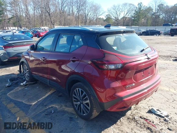 2021 Nissan Kicks SV with VIN 3N1CP5CV5ML487768, listed as a IAAI auction lot 41797568 with 40,182 mi miles. Bid and sale history available at carsss.com. Image 3.