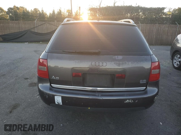 2001 Audi A6 with VIN WAULH54BX1N156367, listed as a Copart auction lot 88305425 with 217,173 mi miles and Salvage Title. Bid and sale history available at carsss.com. Image 6.