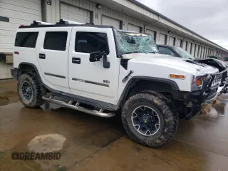 2003 Hummer H2 with VIN 5GRGN23U43H128269, listed as a Copart auction lot 47992444 with 153,360 mi miles and Salvage Title. Bid and sale history available at carsss.com. Image 4.