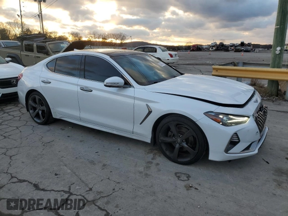 2019 Genesis G70 Advanced z VIN KMTG44LA0KU020504, wystawiony jako Copart lot #83984724 z przebiegiem 54 444 mil mil oraz Szkoda całkowita • Salvage title. Historia ofert i sprzedaży dostępna na DreamBid. Obrazek 4.