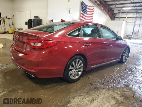 2015 Hyundai Sonata Sport with VIN 5NPE34AF5FH209821, listed as a Copart auction lot 49320145 with Not provided miles and Clean title. Bid and sale history available at DreamBid. Image 3.