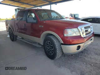 2008 Ford F-150 XLT with VIN 1FTPW12598FA21188, listed as a Copart auction lot 53971565 with 151,522 mi miles and Salvage Title. Bid and sale history available at carsss.com. Image 4.