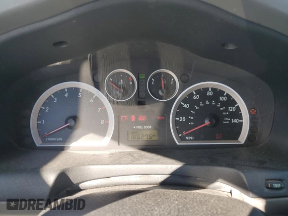 2005 Hyundai Santa Fe GLS with VIN KM8SC73D85U918453, listed as a Copart auction lot 46942725 with 186,275 mi miles and Salvage Title. Bid and sale history available at carsss.com. Image 9.