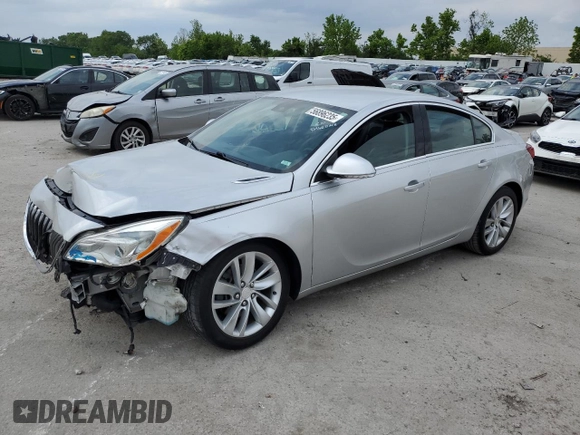 2014 Buick Regal with VIN 2G4GK5EX9E9269733, listed as a Copart auction lot 56896235 with Not provided miles and Salvage title. Bid and sale history available at DreamBid. Image 1.