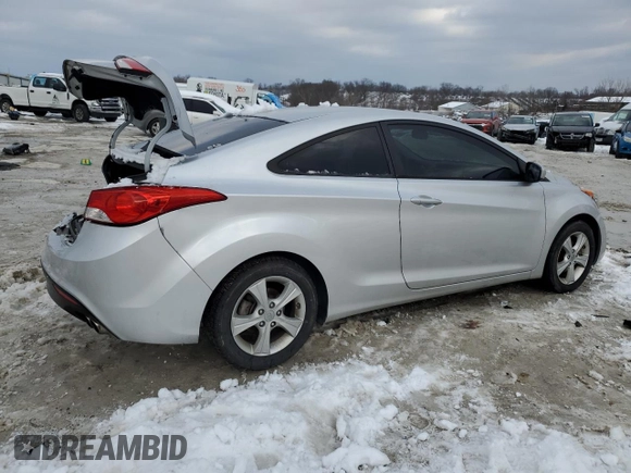 2013 Hyundai Elantra Coupe SE with VIN KMHDH6AE4DU018471, listed as a Copart auction lot 88840905 with 100,836 mi miles and Salvage Title. Bid and sale history available at carsss.com. Image 3.