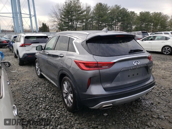 2021 Infiniti QX50 LUXE with VIN 3PCAJ5BB2MF112867, listed as a Copart auction lot 43270943 with 14,935 mi miles. Bid and sale history available at carsss.com. Image 2.