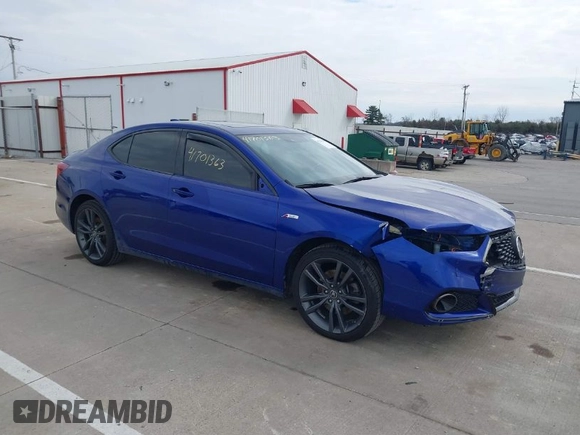 2018 Acura TLX w/A-SPEC Pkg with VIN 19UUB3F60JA003003, listed as a IAAI auction lot 41701363 with 142,073 mi miles. Bid and sale history available at carsss.com. Image 1.
