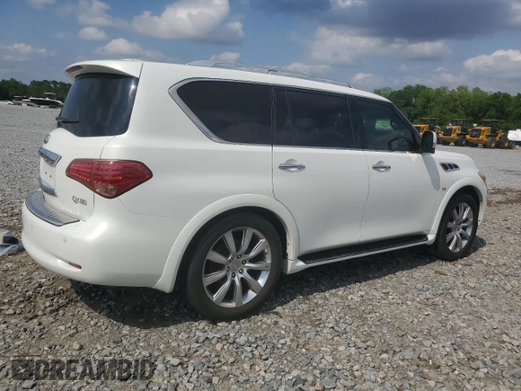 2014 Infiniti QX80 with VIN JN8AZ2NF2E9552173, listed as a Copart auction lot 54492725 with 162,125 mi miles and Salvage title. Bid and sale history available at DreamBid. Image 3.