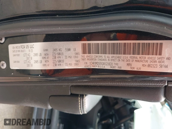2016 Jeep Cherokee Limited с VIN 1C4PJMDS5GW121631, выставлен на аукционе IAAI как лот 42396837 с пробегом 146 374 миль миль и . История ставок и продаж доступна на DreamBid. Изображение 9.