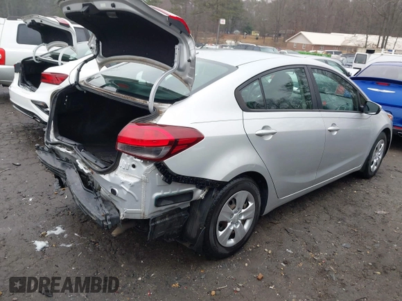 2017 Kia Forte LX with VIN 3KPFK4A71HE090673, listed as a IAAI auction lot 41504905 with 148,388 mi miles. Bid and sale history available at carsss.com. Image 4.