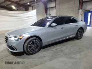 2021 Mercedes-Benz S-Class S 580 with VIN W1K6G7GB7MA040538, listed as a Copart auction lot 52599105 with 30,465 mi miles and Salvage Title. Bid and sale history available at carsss.com. Image 1.