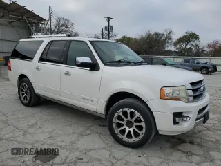 2015 Ford Expedition EL Platinum with VIN 1FMJK1LT5FEF28442, listed as a Copart auction lot 86672594 with 160,987 mi miles and Salvage Title. Bid and sale history available at carsss.com. Image 4.