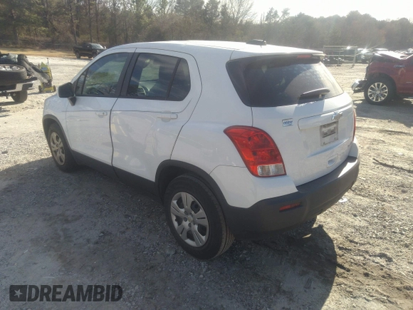 2015 Chevrolet Trax LS with VIN KL7CJKSB6FB085330, listed as a IAAI auction lot 41650191 with 81,830 mi miles. Bid and sale history available at carsss.com. Image 3.