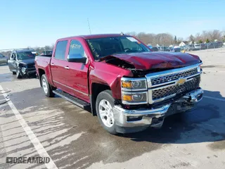 2014 Chevrolet Silverado 1500 LTZ with VIN 3GCUKSEC5EG364458, listed as a IAAI auction lot 41857739 with 85,042 mi miles. Bid and sale history available at carsss.com. Image 1.