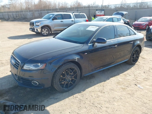 2012 Audi A4 2.0T Premium Plus with VIN WAUFFAFL0CA099852, listed as a IAAI auction lot 42008359 with 187,069 mi miles. Bid and sale history available at carsss.com. Image 2.