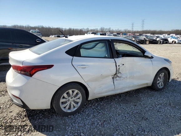 2021 Hyundai Accent SE with VIN 3KPC24A61ME128598, listed as a Copart auction lot 46658765 with 117,032 mi miles and Salvage Title. Bid and sale history available at carsss.com. Image 3.