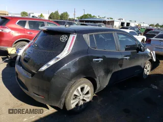 2016 Nissan LEAF S with VIN 1N4BZ0CP5GC302793, listed as a Copart auction lot 59897723 with 36,657 mi miles. Bid and sale history available at carsss.com. Image 3.
