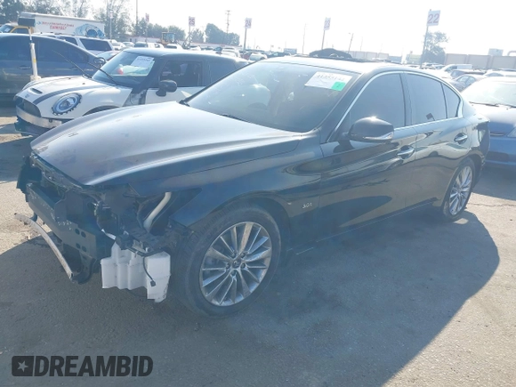 2018 Infiniti Q50 Sport with VIN JN1EV7AP3JM359867, listed as a IAAI auction lot 41455142 with 55,897 mi miles and . Bid and sale history available at carsss.com. Image 21.