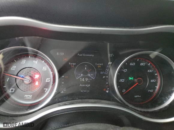 2016 Dodge Charger SXT with VIN 2C3CDXJG6GH259897, listed as a Copart auction lot 52212575 with 96,180 mi miles and Salvage Title. Bid and sale history available at carsss.com. Image 9.