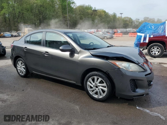2012 Mazda 3 i Touring with VIN JM1BL1V85C1663227, listed as a Copart auction lot 54205695 with 132,990 mi miles and Salvage title. Bid and sale history available at DreamBid. Image 4.