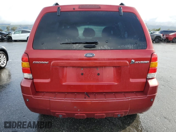 2007 Ford Escape Hybrid with VIN 1FMCU49HX7KA35267, listed as a Copart auction lot 49123395 with 318,091 mi miles and Clean Title. Bid and sale history available at carsss.com. Image 6.