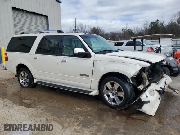 2007 Ford Expedition Max Limited with VIN 1FMFK19547LA47335, listed as a Copart auction lot 89182295 with 279,499 mi miles and Salvage title. Bid and sale history available at DreamBid. Image 4.