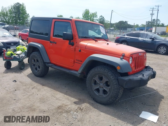2015 Jeep Wrangler Sport with VIN 1C4AJWAG7FL667462, listed as a IAAI auction lot 42134109 with 85,651 mi miles and . Bid and sale history available at carsss.com. Image 1.