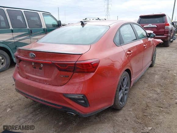 2021 Kia Forte GT-Line with VIN 3KPF34AD1ME414069, listed as a IAAI auction lot 41697652 with 77,158 mi miles. Bid and sale history available at carsss.com. Image 4.