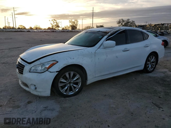 2012 Infiniti M37 with VIN JN1BY1AR1CM395522, listed as a Copart auction lot 76768224 with 163,422 mi miles and Salvage Title. Bid and sale history available at carsss.com. Image 1.