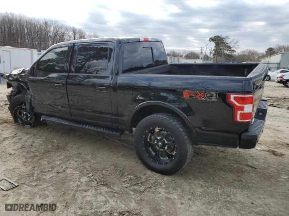 2018 Ford F-150 XL with VIN 1FTEW1E50JKD67629, listed as a Copart auction lot 43255595 with 61,336 mi miles and Salvage Title. Bid and sale history available at carsss.com. Image 2.