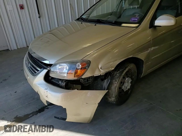 2009 Kia Spectra EX with VIN KNAFE222395665848, listed as a Copart auction lot 51017925 with 30,186 mi miles and Salvage Title. Bid and sale history available at DreamBid. Image 10.