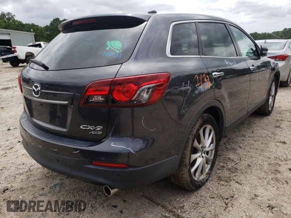 2014 Mazda CX-9 Grand Touring with VIN JM3TB3DV8E0432509, listed as a Copart auction lot 51504322 with 57,835 mi miles and Salvage Title. Bid and sale history available at DreamBid. Image 4.